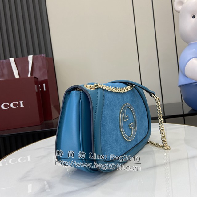Gucci專櫃古馳最新款Blondie系列小號肩背包磨砂原廠皮斜挎女包 jh2113型號：815715